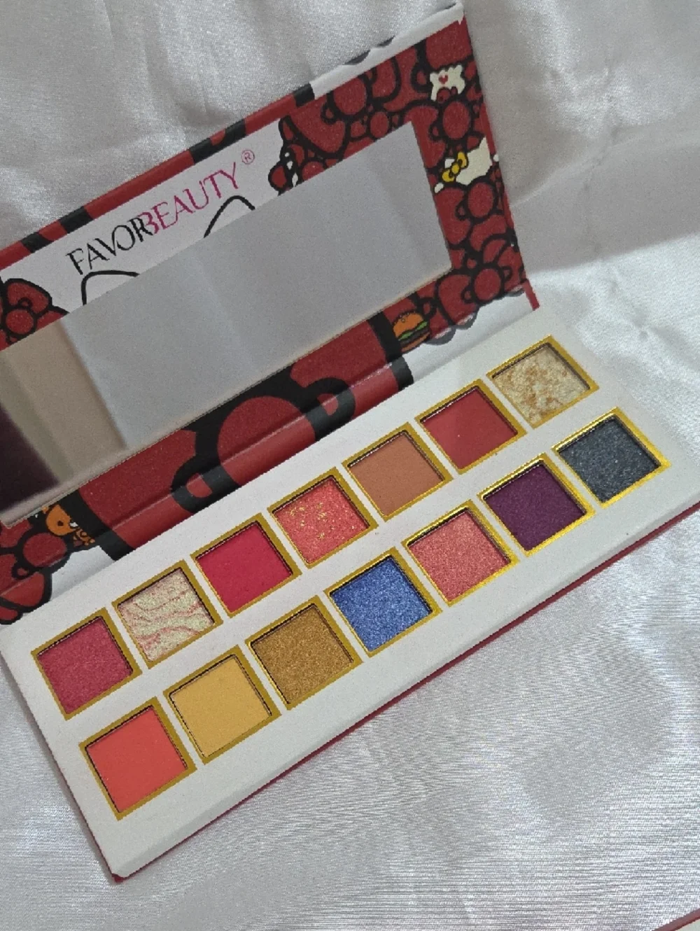 FaborBeauty Vibrant Multi-Shade Eyeshadow Palette - Pink & Gold Tones